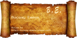 Bucsay Emese névjegykártya